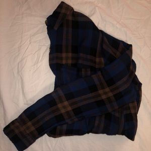 Cozy flannel- blue, black & brown